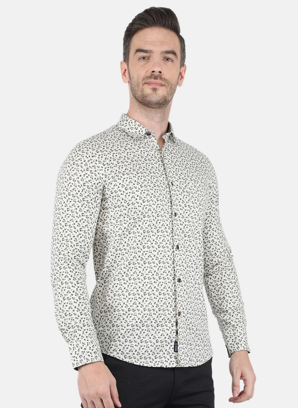 Men Beige Printed Shirt