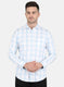 Men Blue Check Shirt