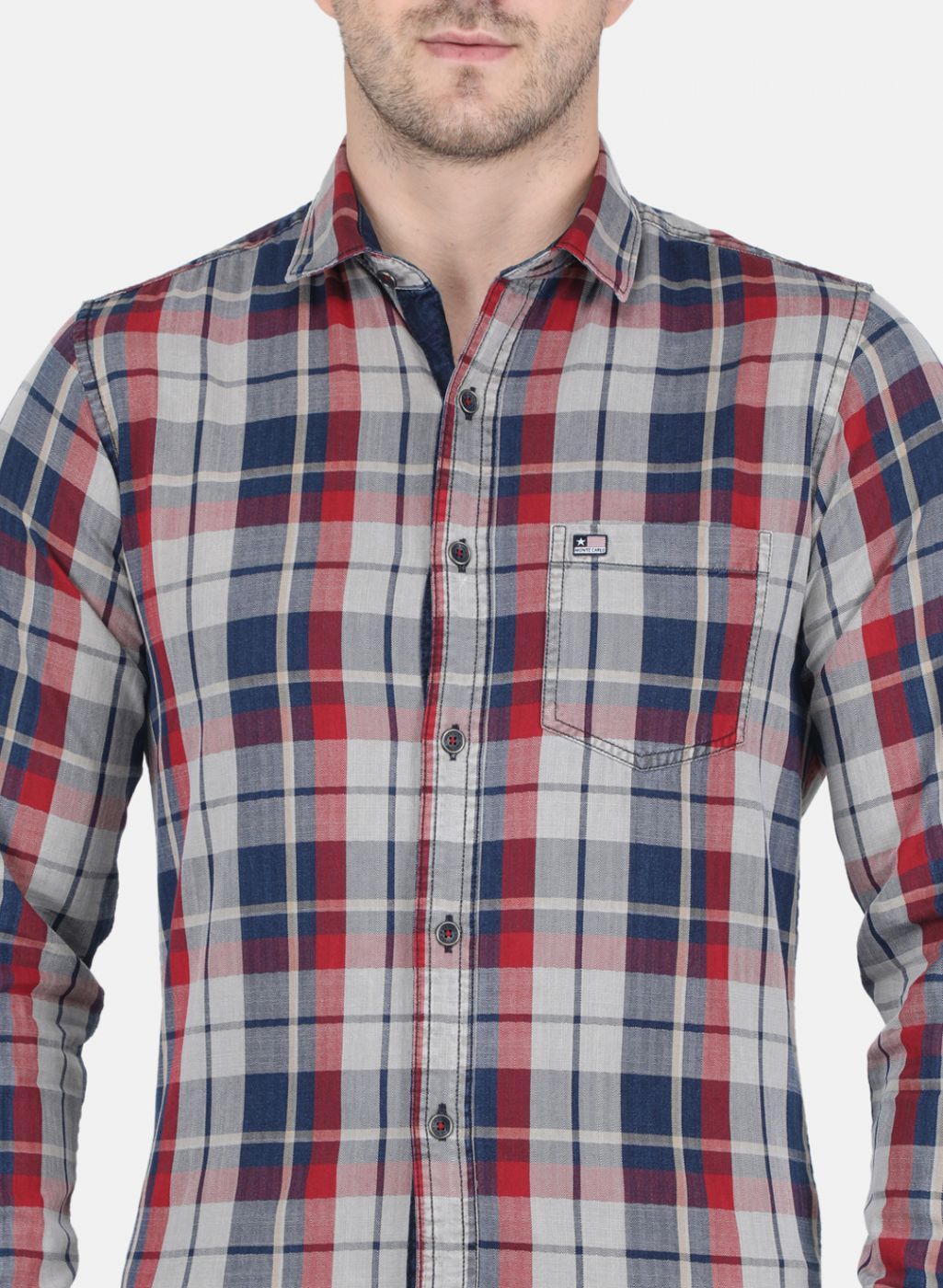 Men Brown Check Shirt