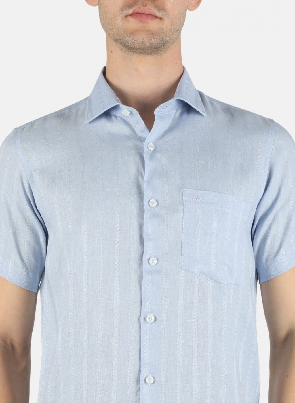 Men Blue Printed Shirt