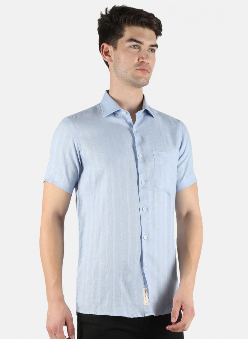 Men Blue Printed Shirt