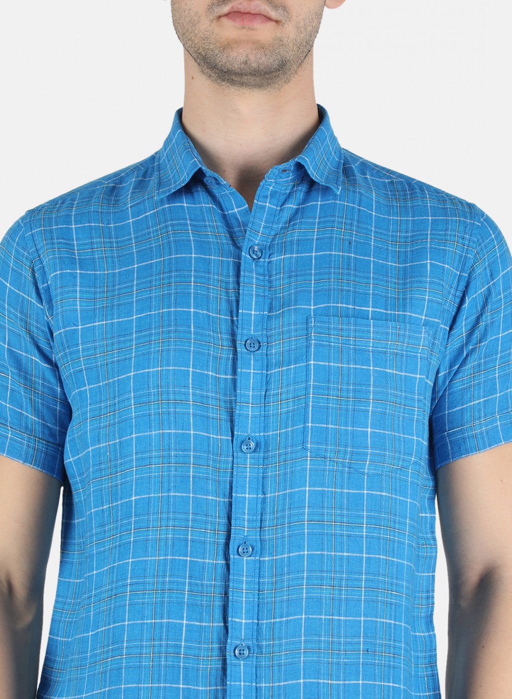 Men NAvy Blue Printed Shirt