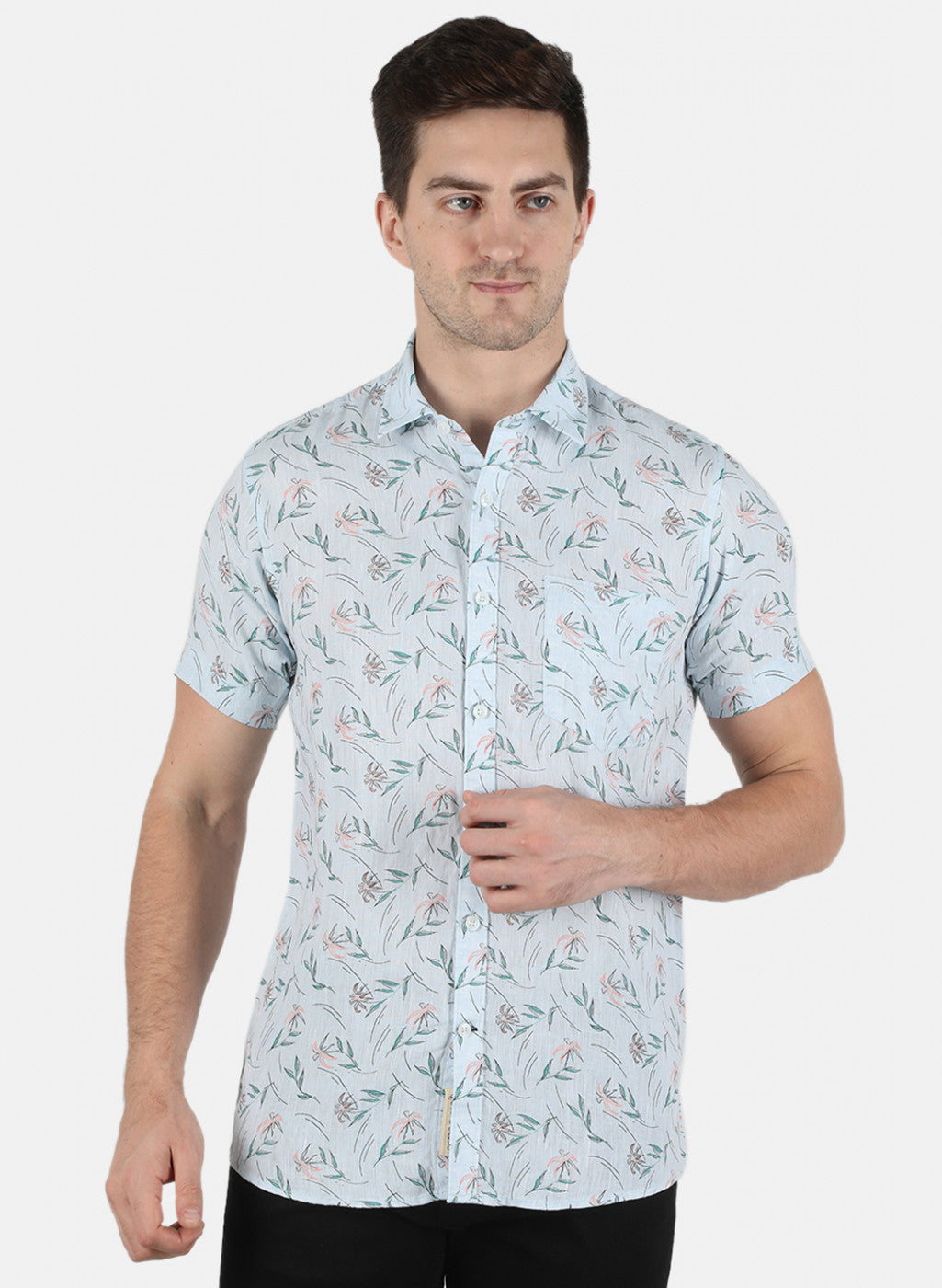 Men Green Printed Shirt