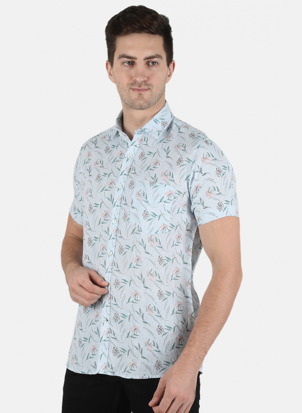 Men Green Printed Shirt