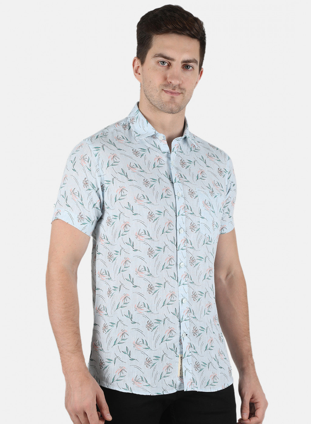 Men Green Printed Shirt