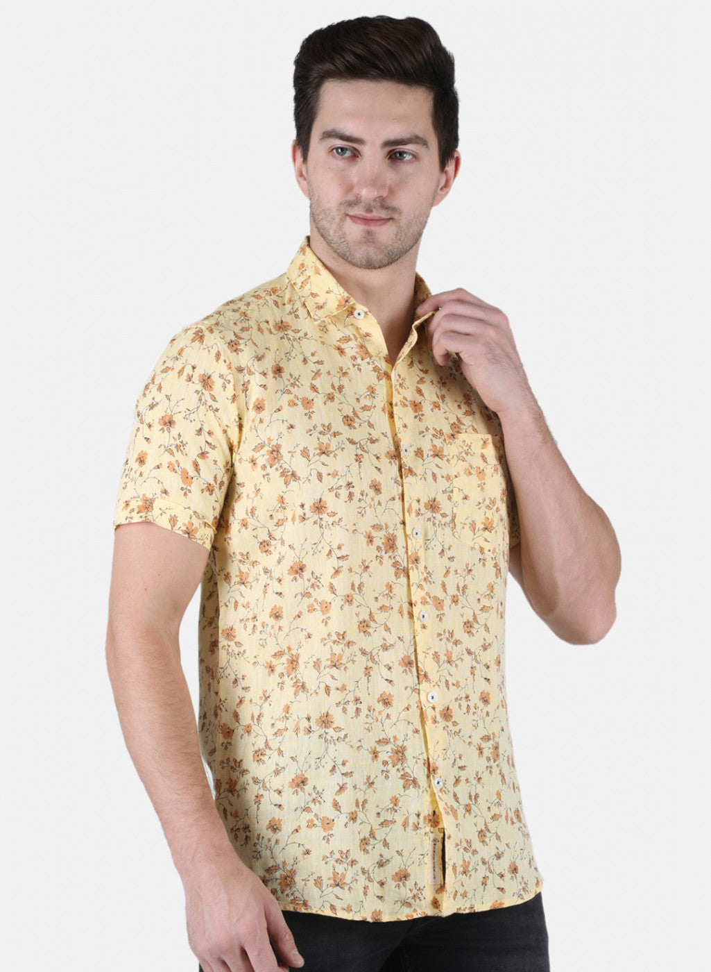 Men Yellow Printed Shirt