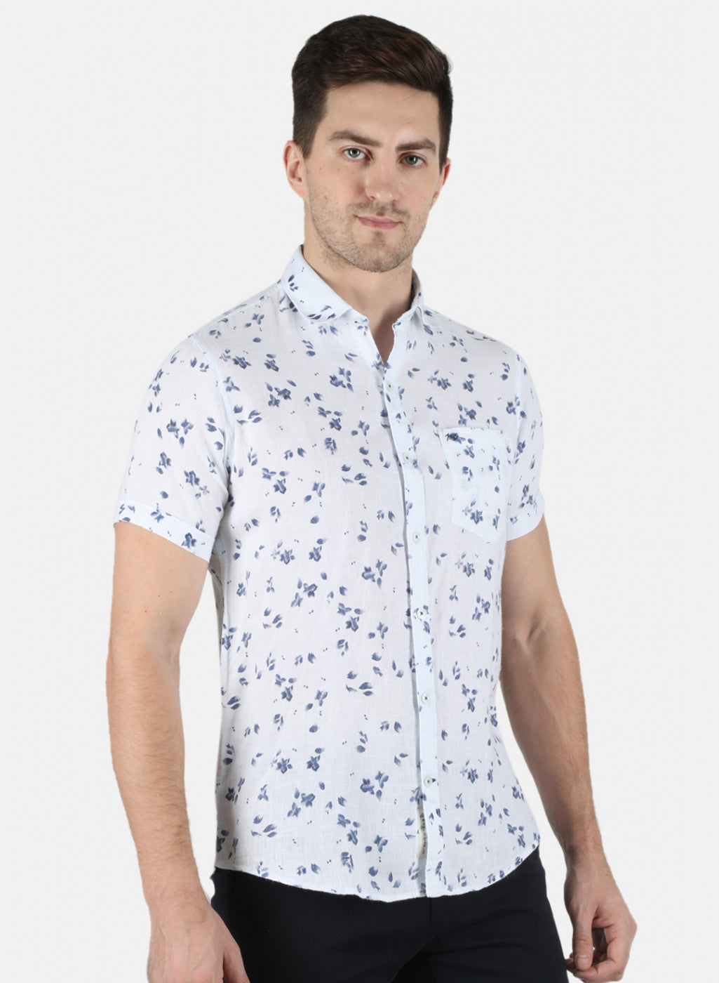 Men Blue Printed Shirt