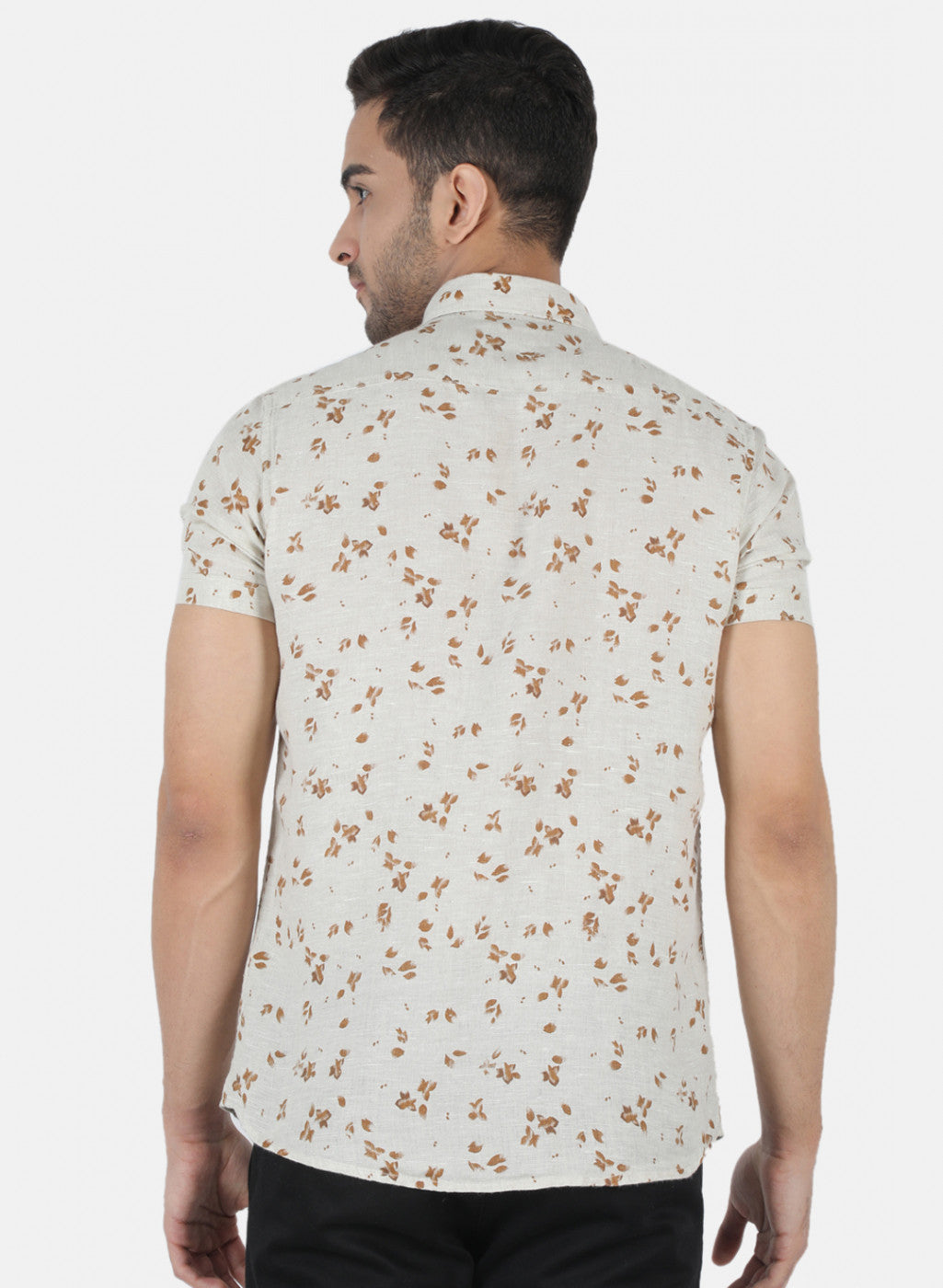 Men White Printed Shirt