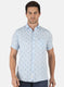 Men Blue Printed Shirt