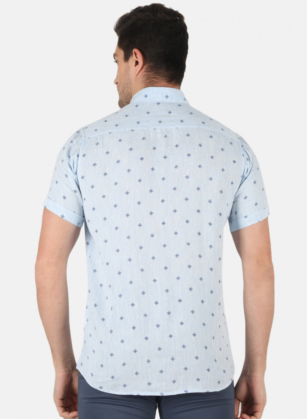 Men Blue Printed Shirt