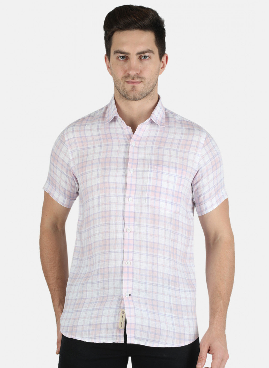 Men Purple Check Shirt