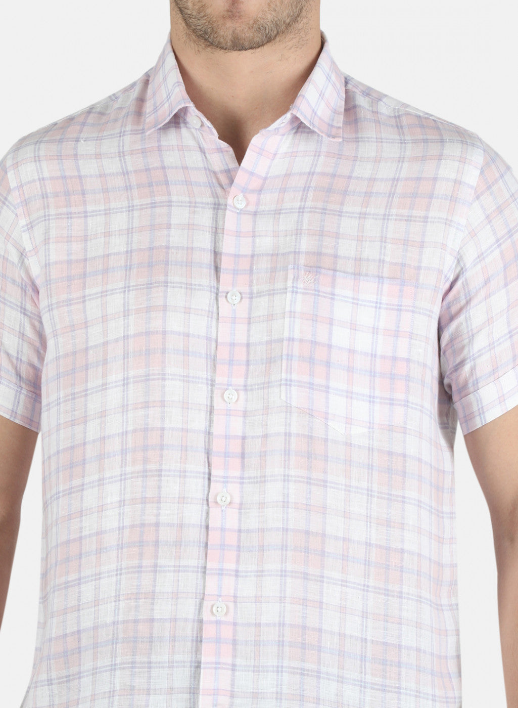 Men Purple Check Shirt