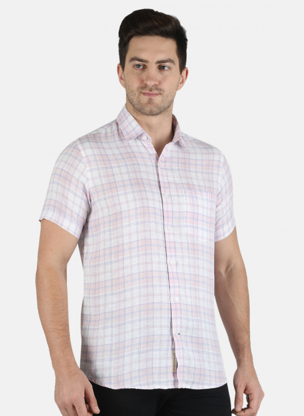 Men Purple Check Shirt