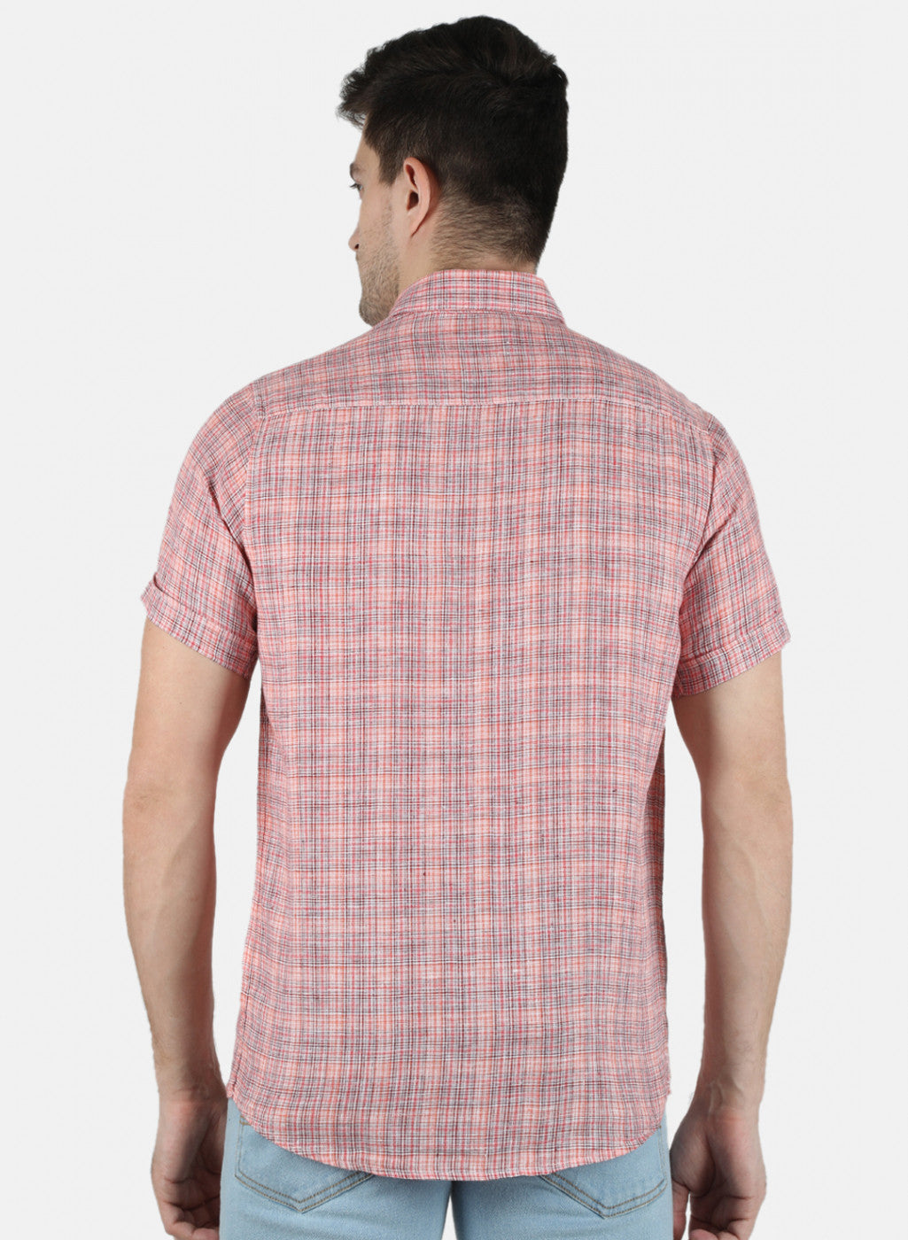 Men Red Check Shirt