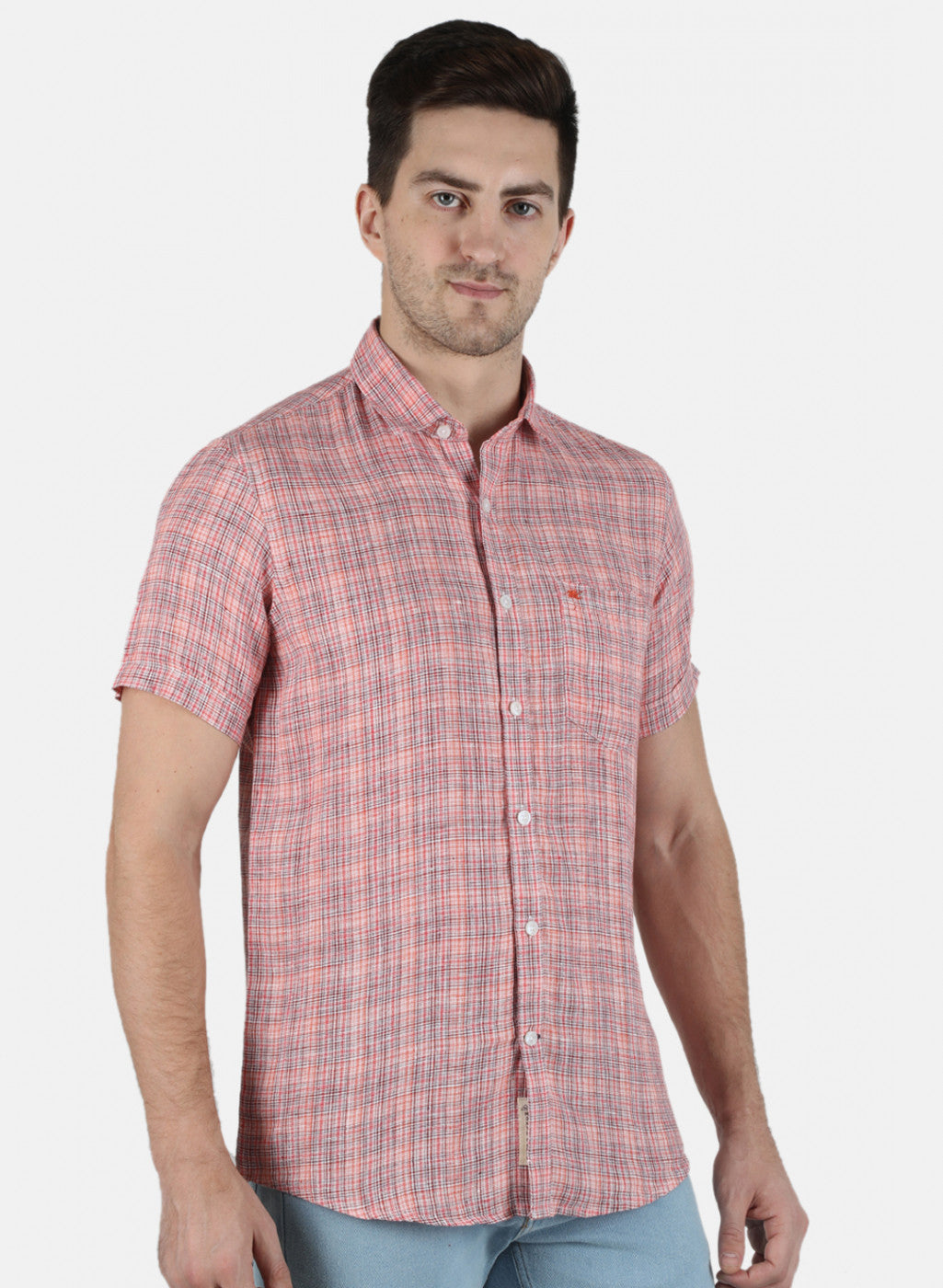 Men Red Check Shirt