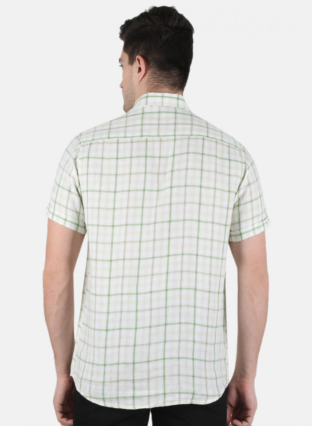 Men Green Check Shirt