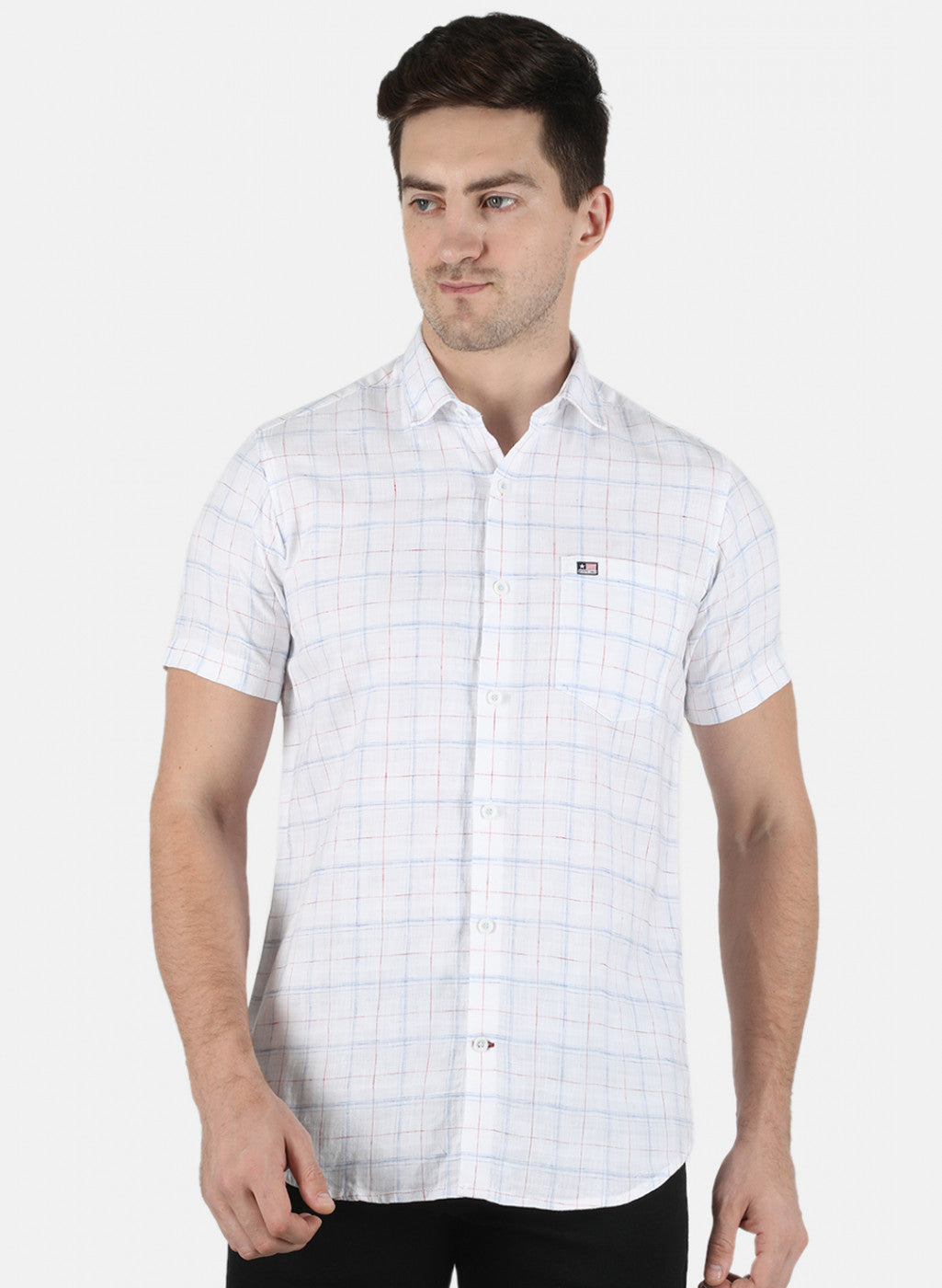 Men White Printed Shirt