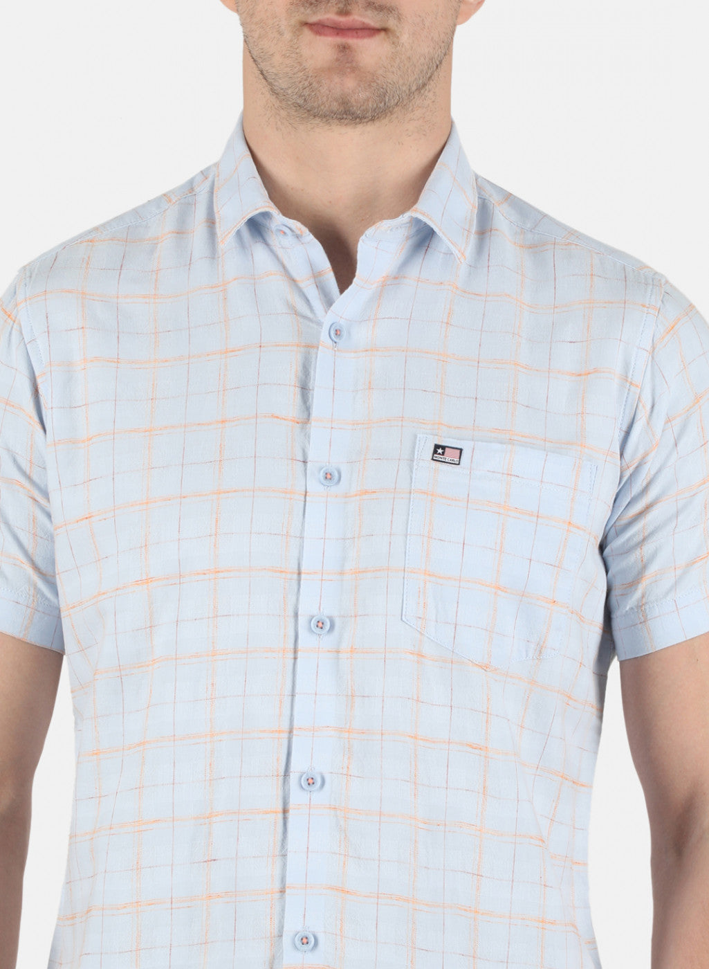 Men Blue Printed Shirt