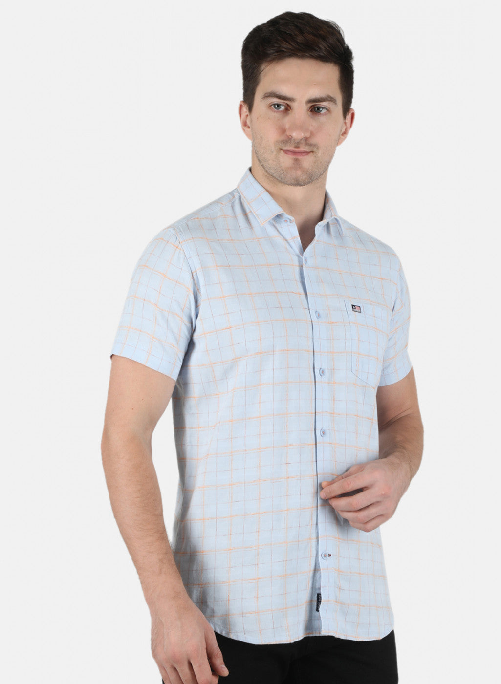 Men Blue Printed Shirt