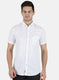 Men White Printed Shirt