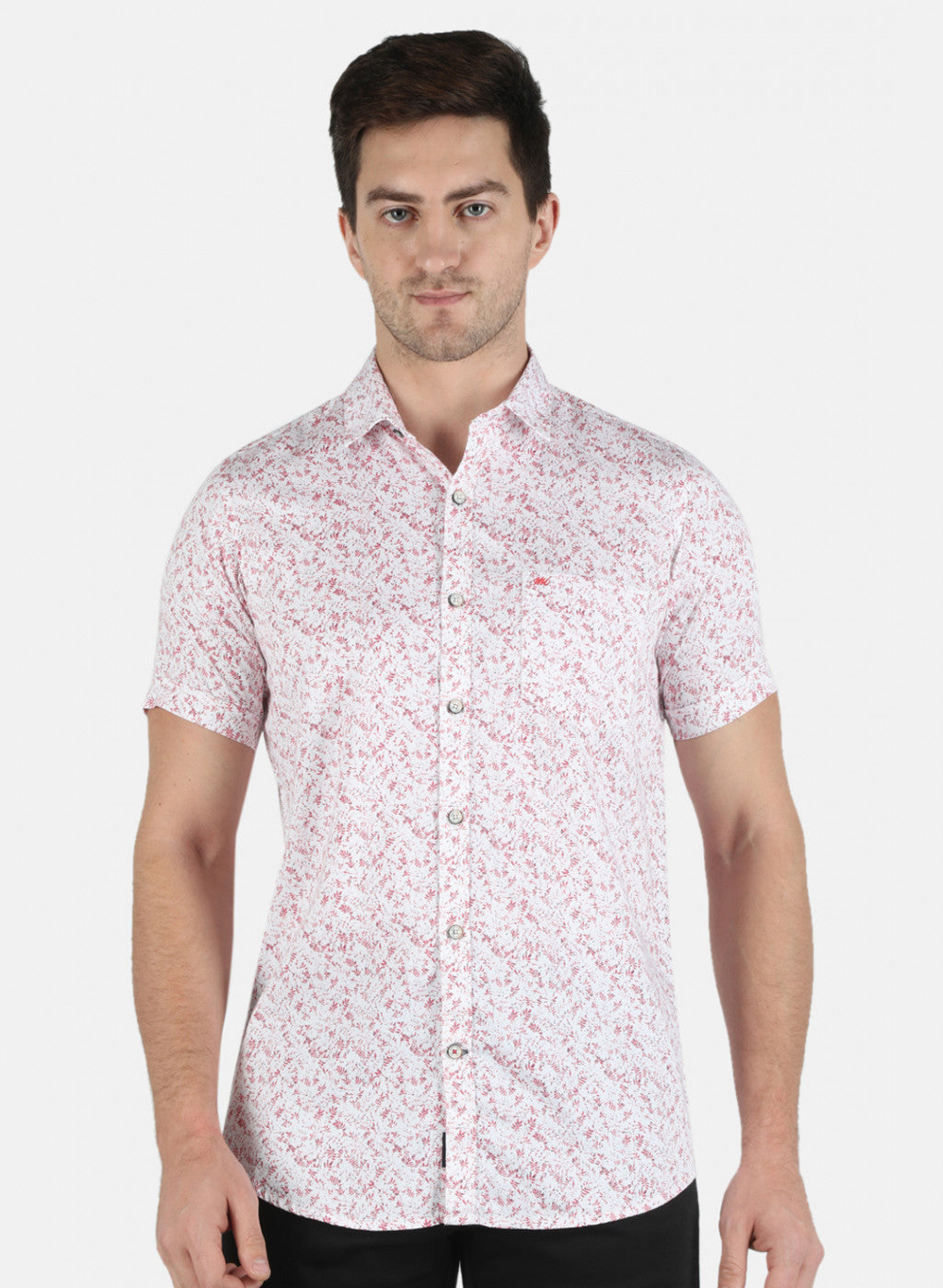 Men Red Printed Shirt