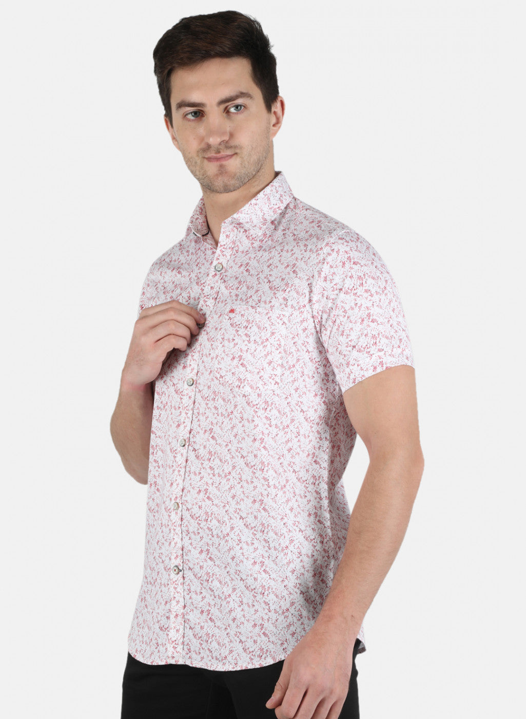 Men Red Printed Shirt