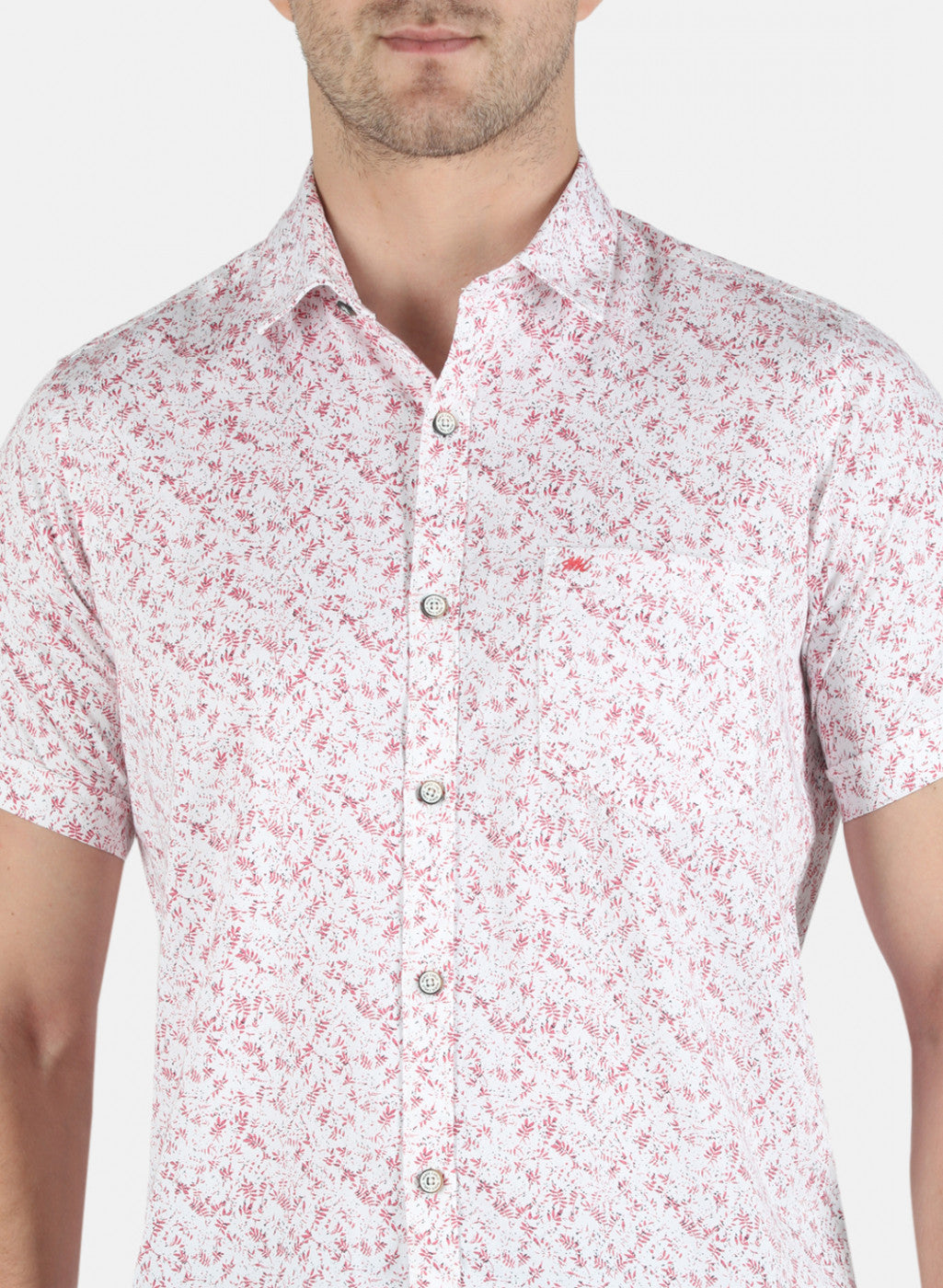 Men Red Printed Shirt