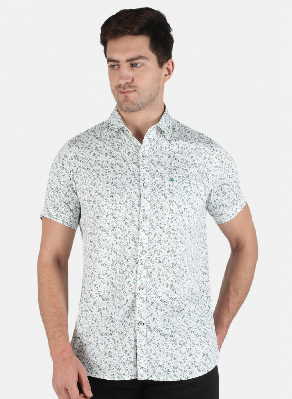 Men Green Printed Shirt