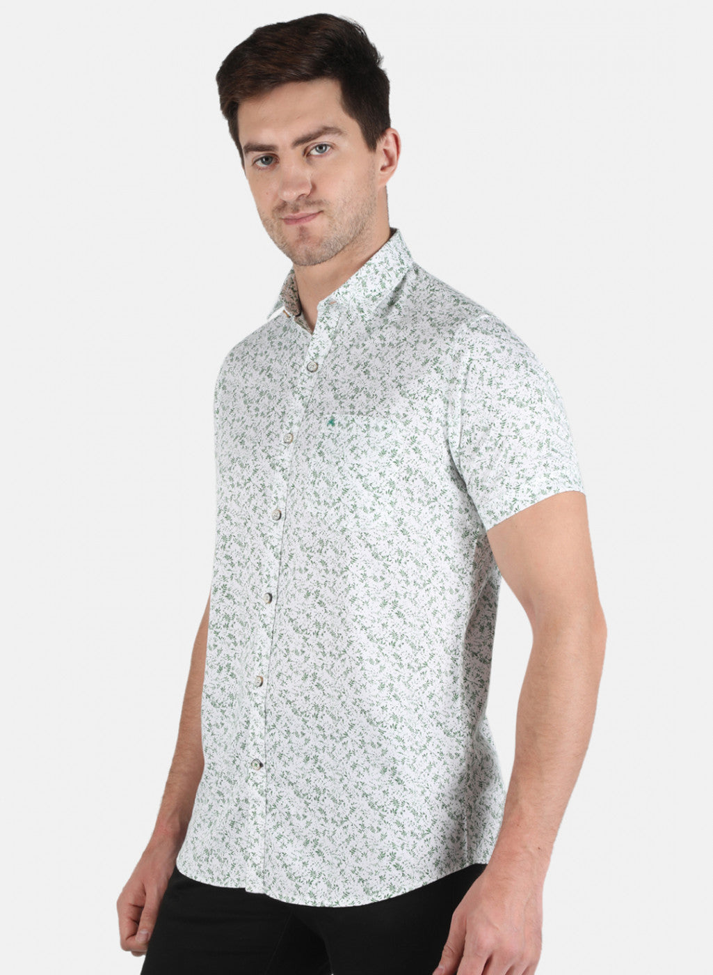 Men Green Printed Shirt