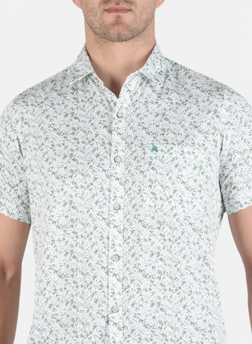 Men Green Printed Shirt