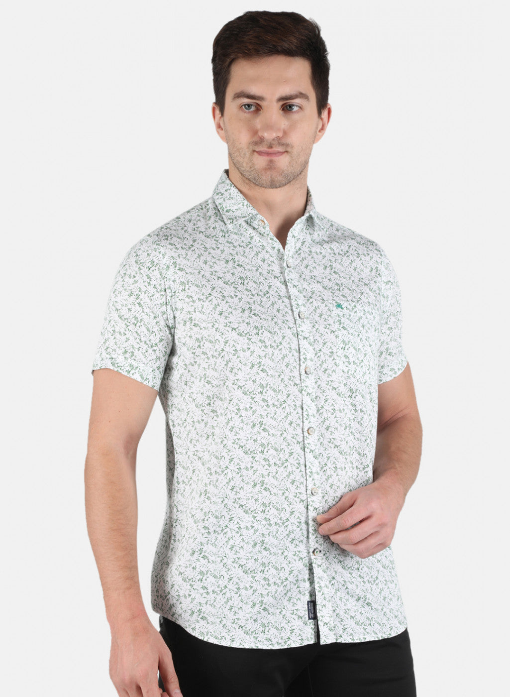 Men Green Printed Shirt