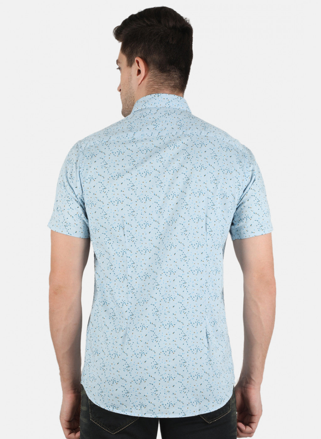 Men Blue Printed Shirt