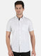 Men White Printed Shirt