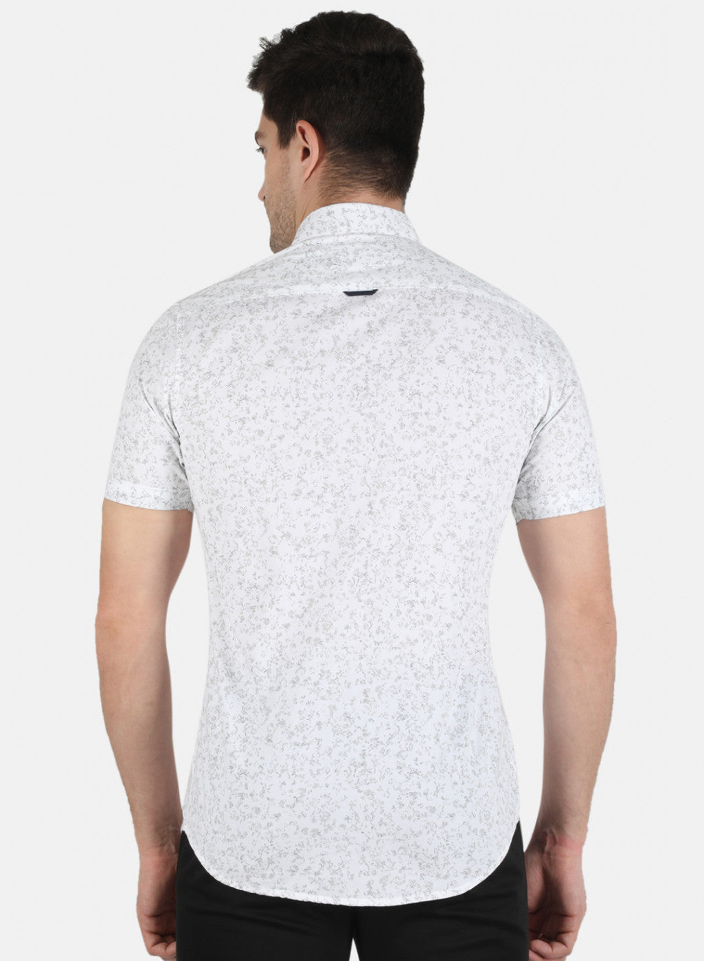 Men White Printed Shirt