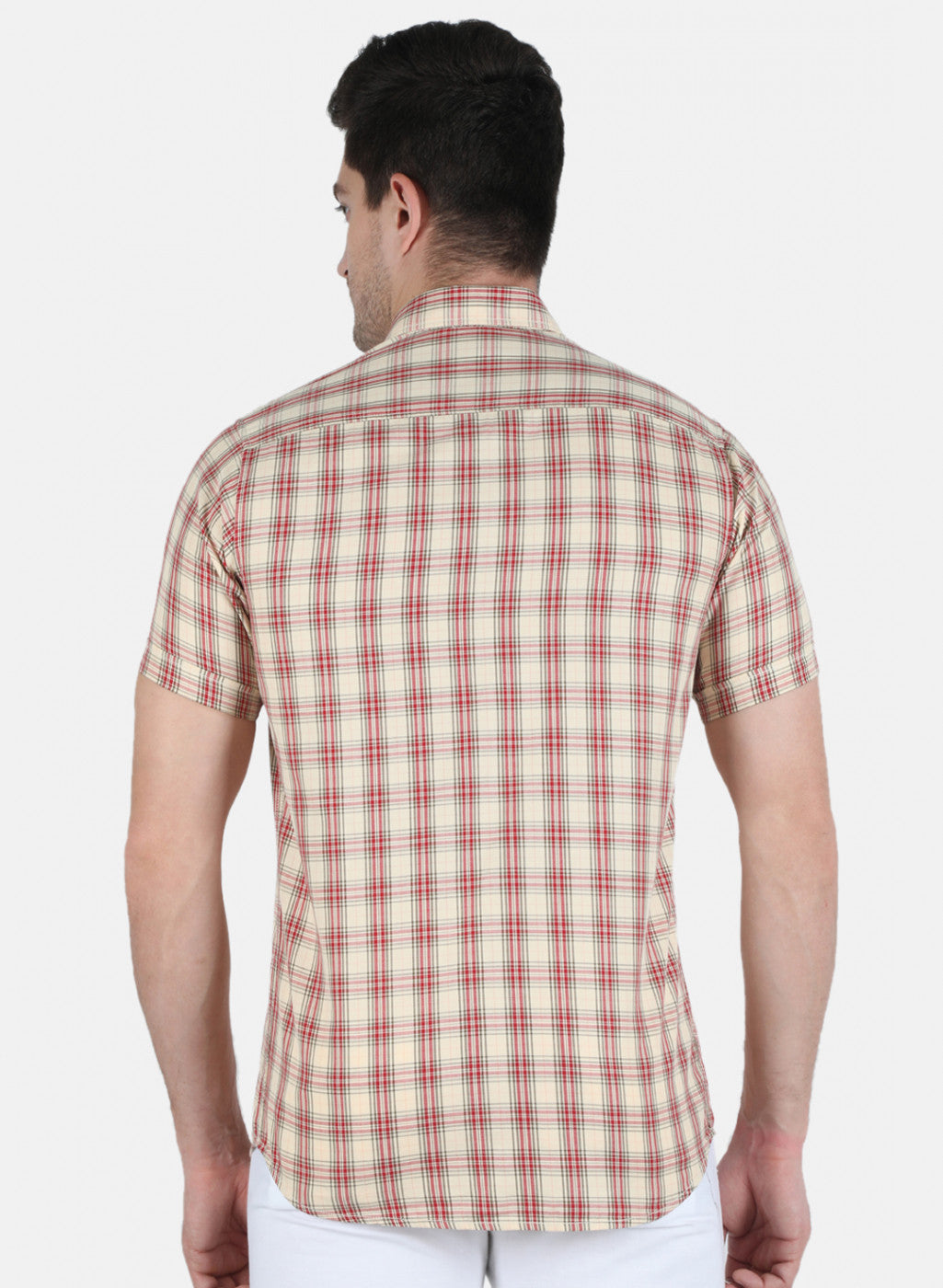 Men Red Check Shirt