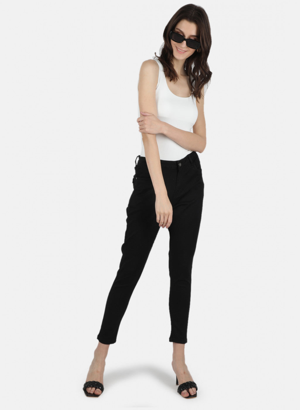 Women Black Slim Fit Denim