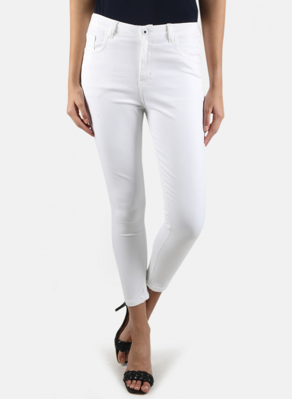 Women White Slim Fit Denim