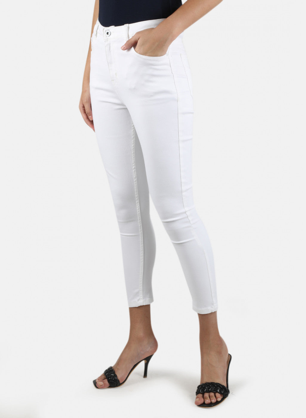 Women White Slim Fit Denim