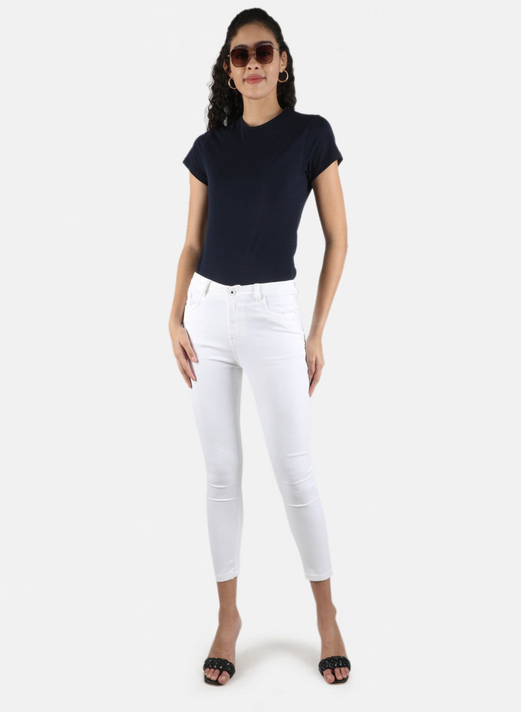 Women White Slim Fit Denim