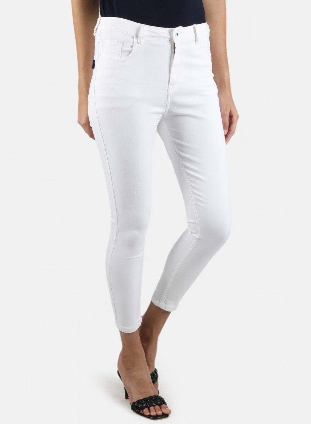 Women White Slim Fit Denim