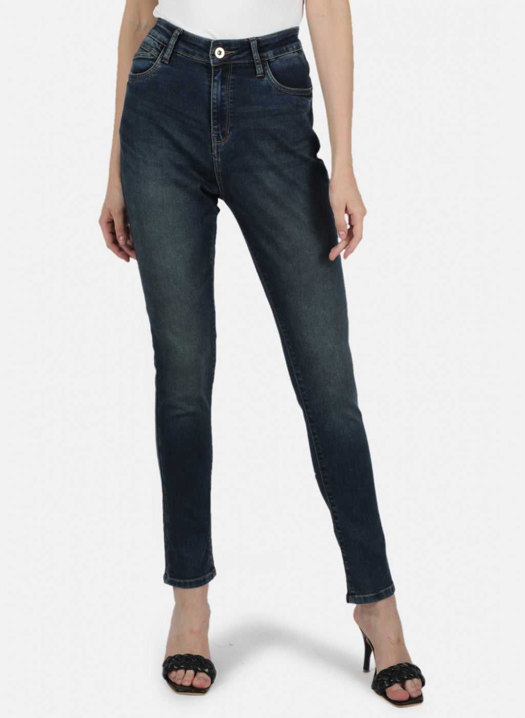 Girls Blue-Denim High-Waist Jeans | Online | Skin Friendly | Titapu