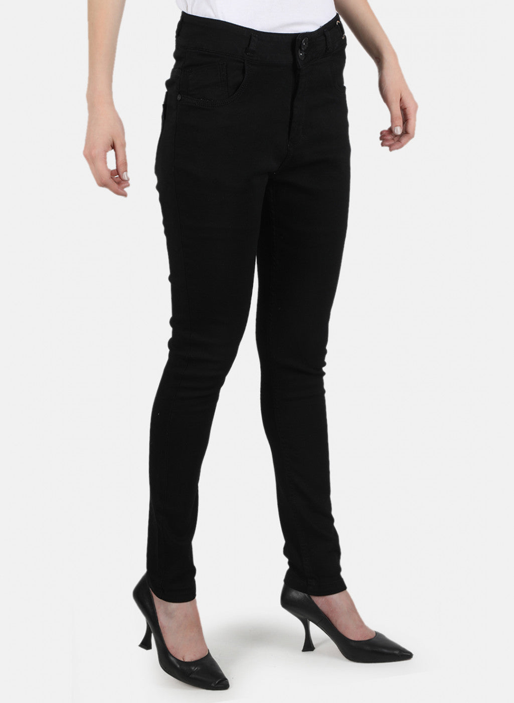 Women Black Slim Fit Denim