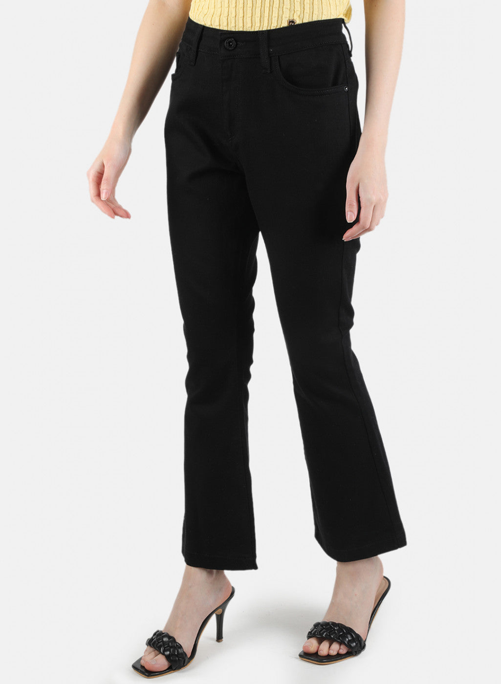 Women Black Tailor Fit Denim