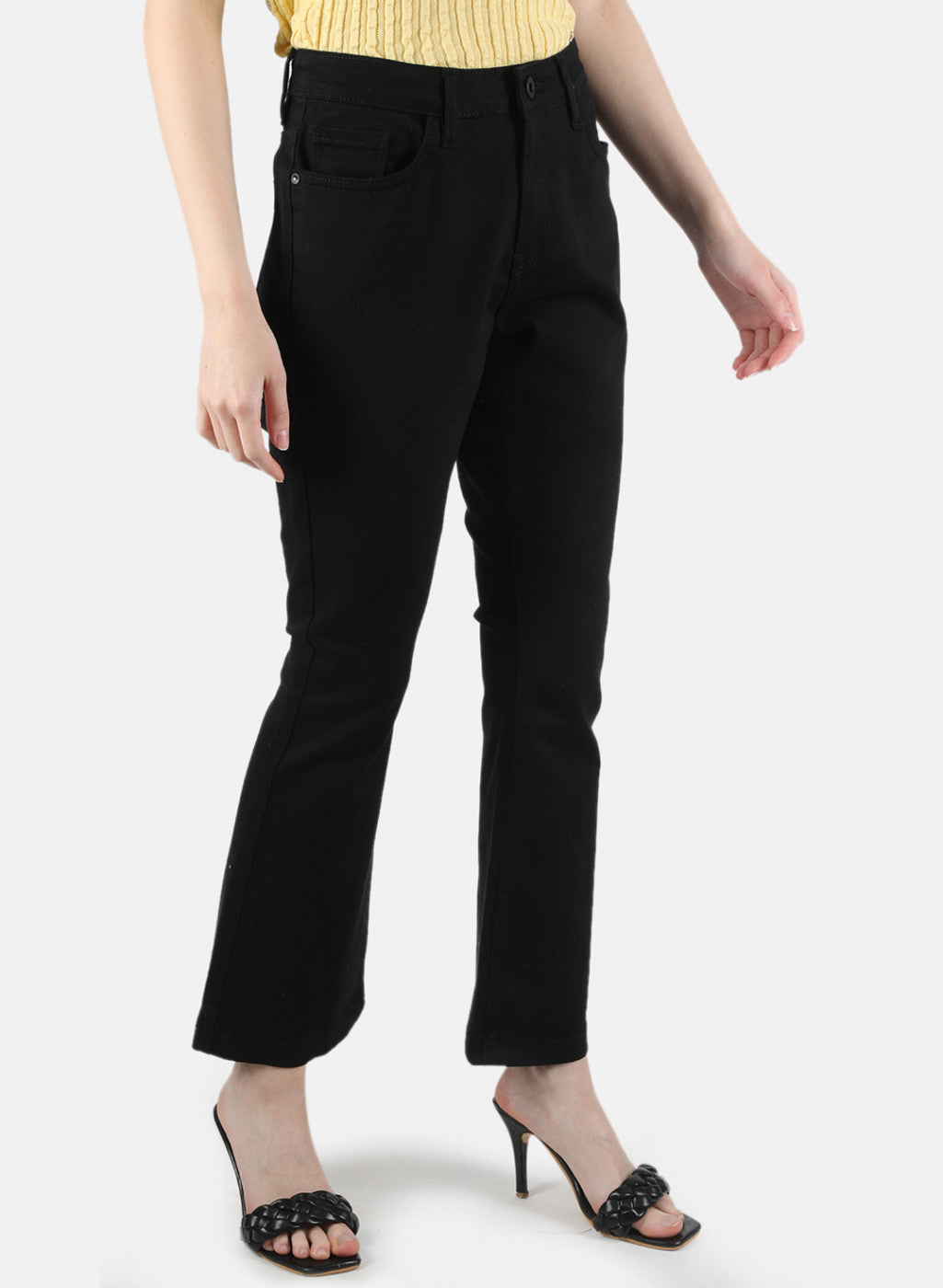 Women Black Tailor Fit Denim