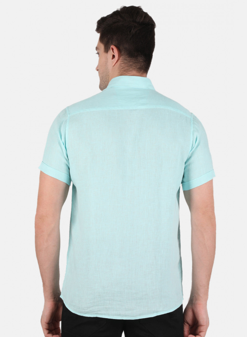 Men Blue Solid Shirt