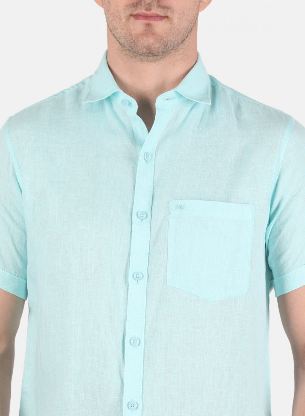 Men Blue Solid Shirt