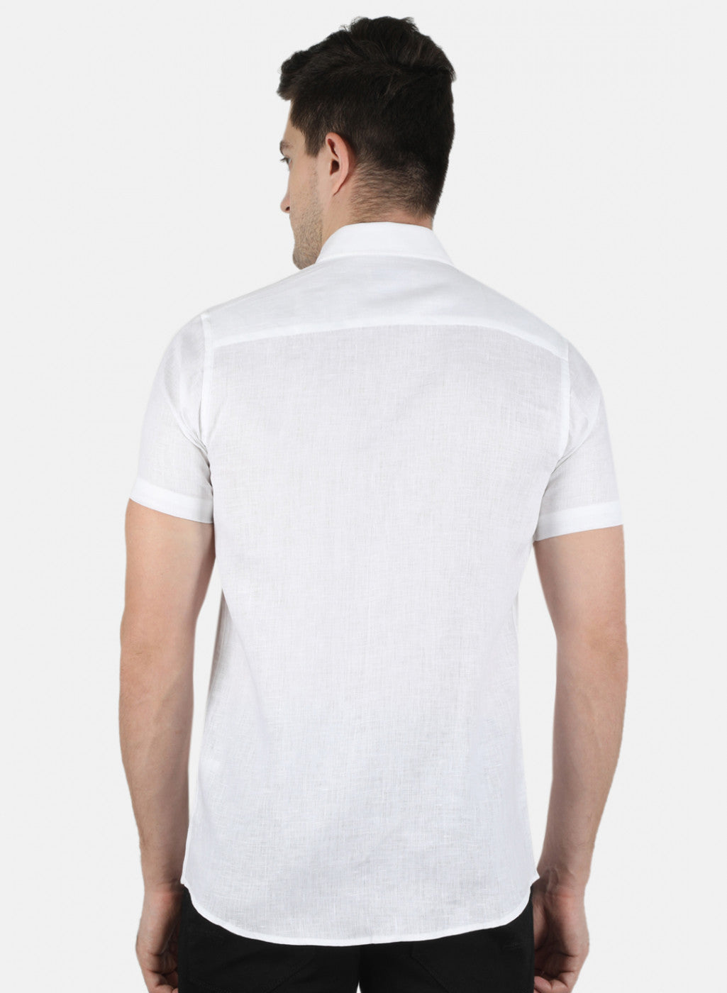 Men White Solid Shirt