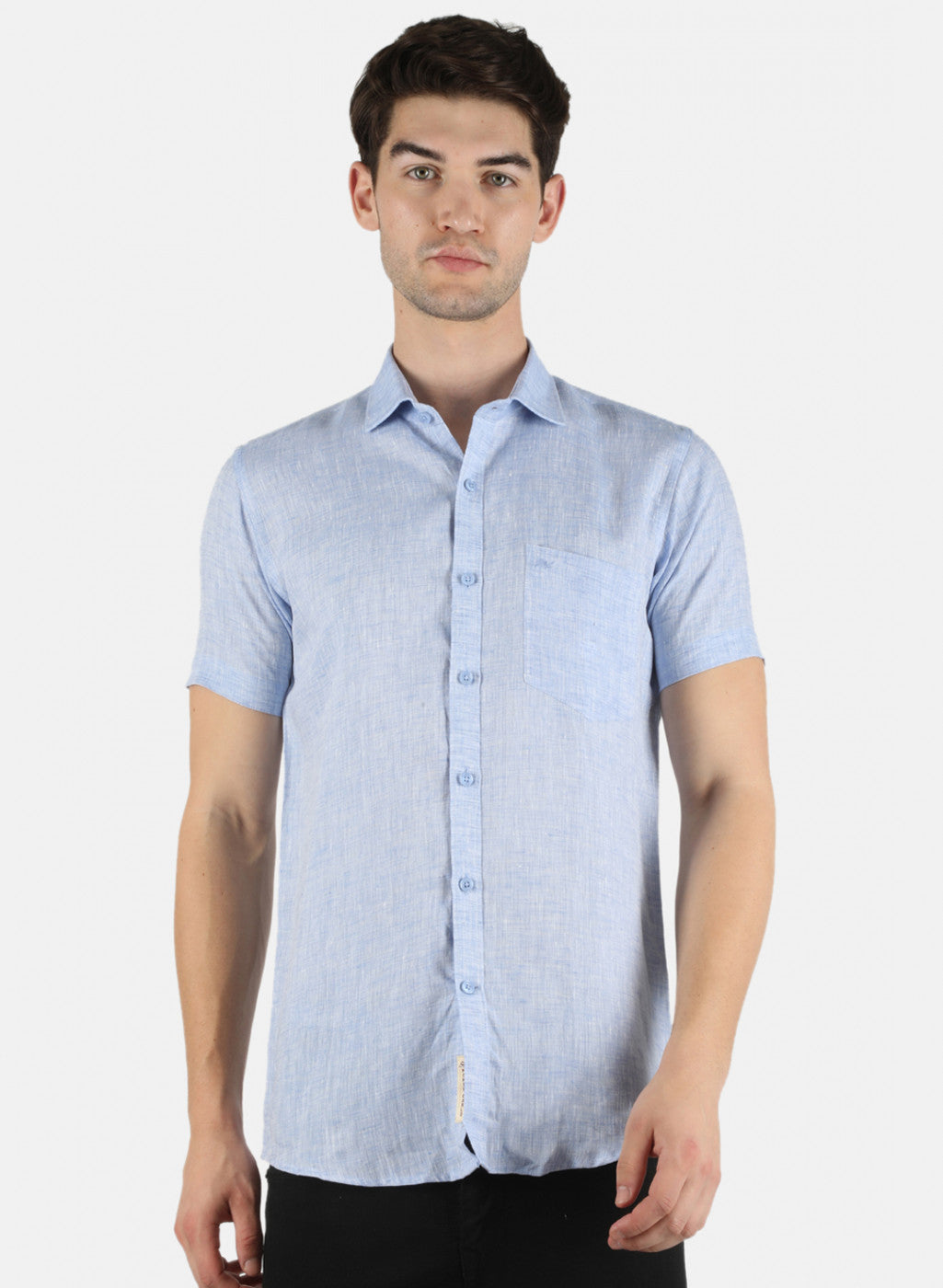 Men Blue Solid Shirt