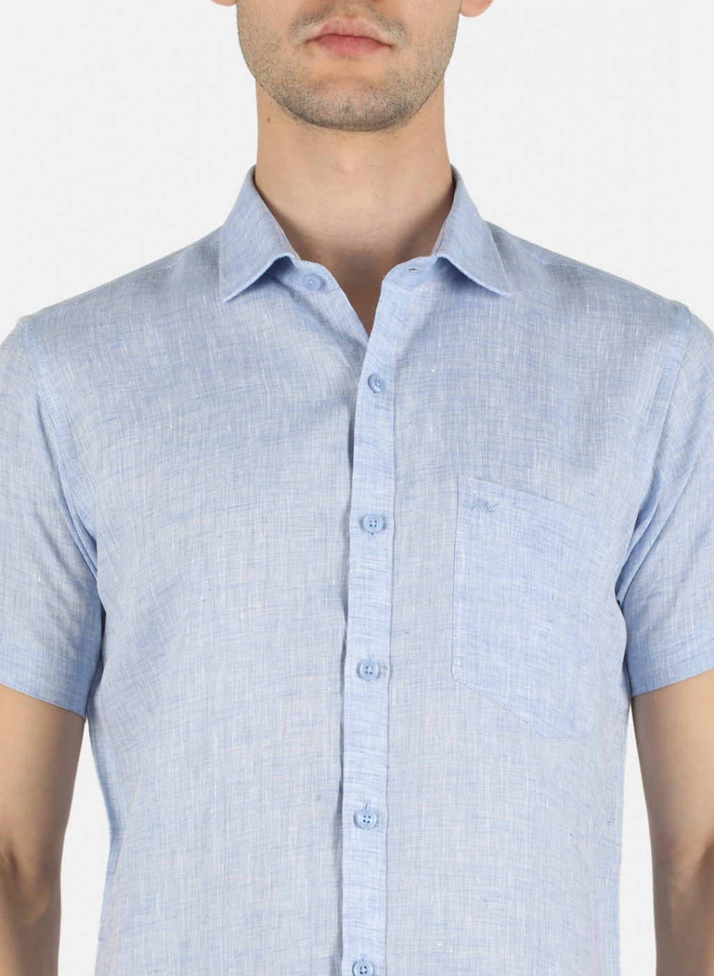 Men Blue Solid Shirt