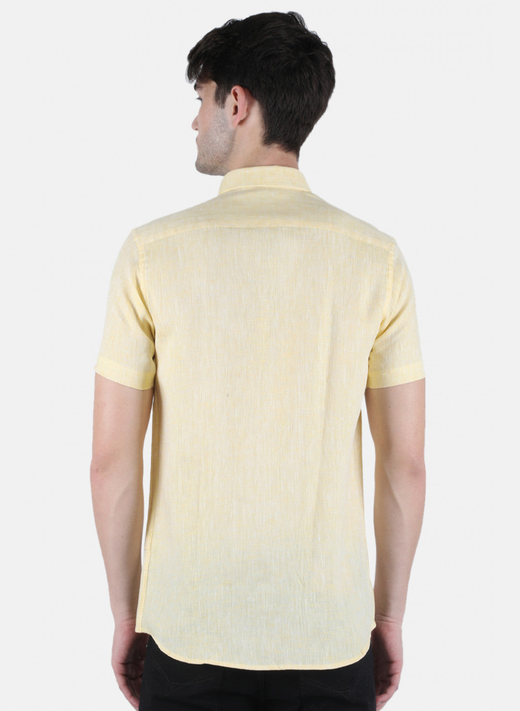 Men Yellow Solid Shirt